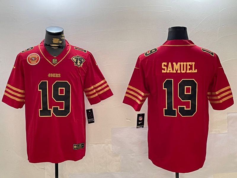 Men San Francisco 49ers #19 Samuel Red Gold 2024 Nike Limited NFL Jersey style 12305->san francisco 49ers->NFL Jersey
